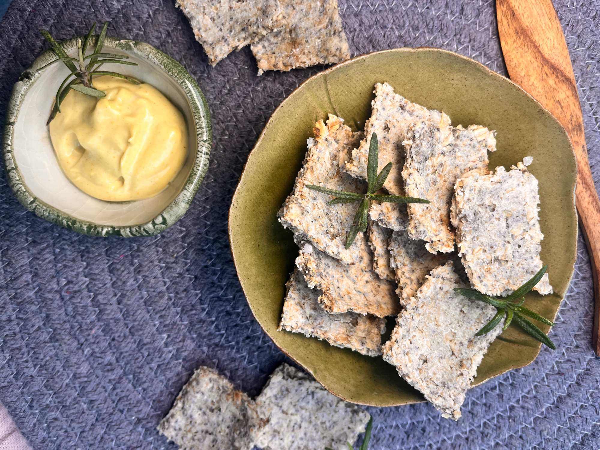 Crackers de avena y chia