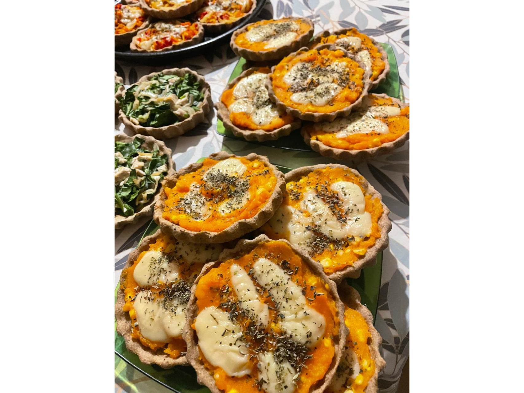 Tartas integrales de calabaza & choclo