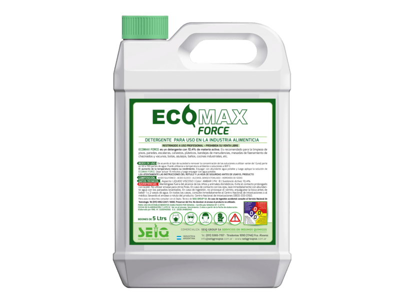 ECOMAX FORCE (detergente 15% de materia activa)