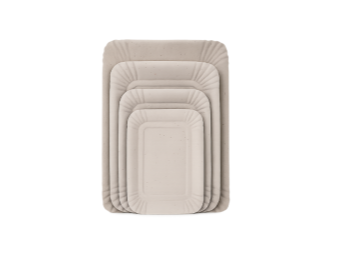 Bandeja Carton Gris Rectangular N°3