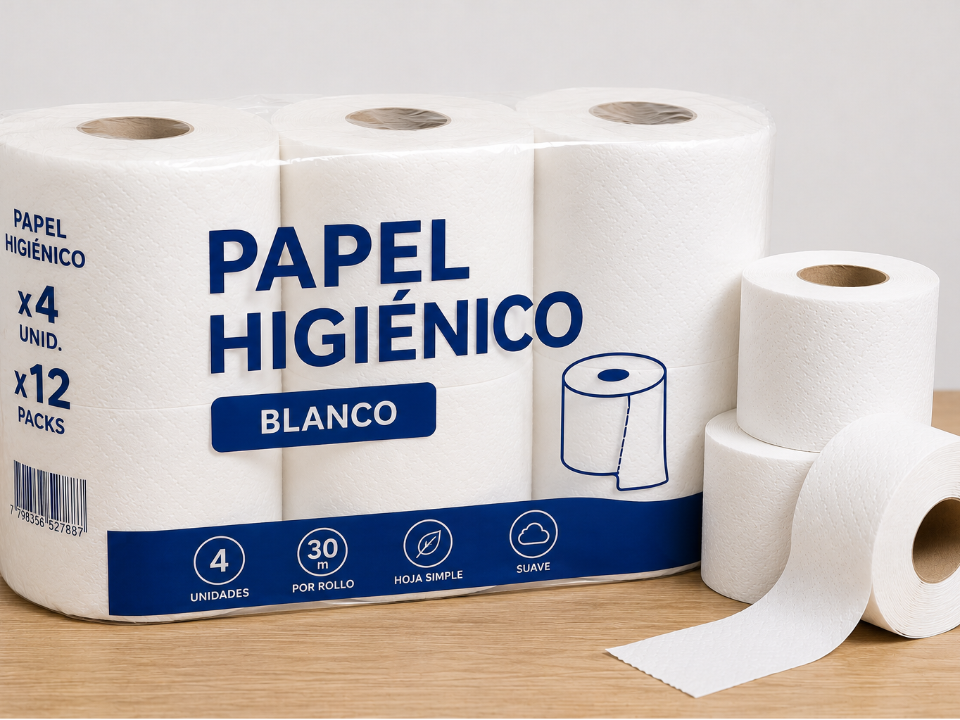 Papel Higiénico x4unid x12 Blanco