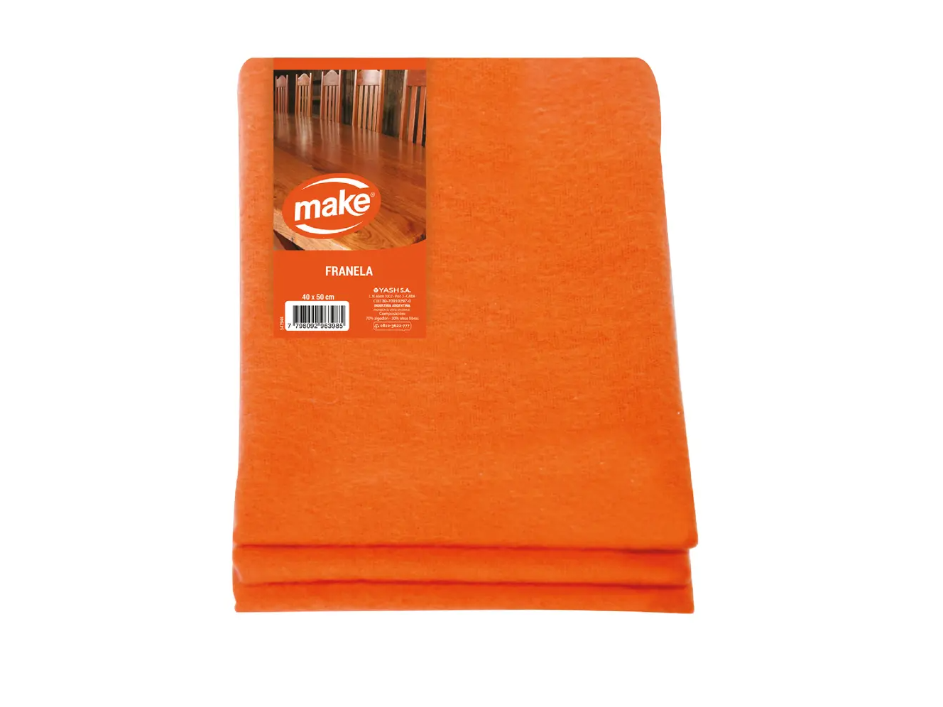 Franela Naranja 40x50