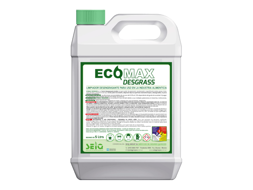 ECOMAX DESGRASS (limpiador desengrasante multiuso baja espuma)
