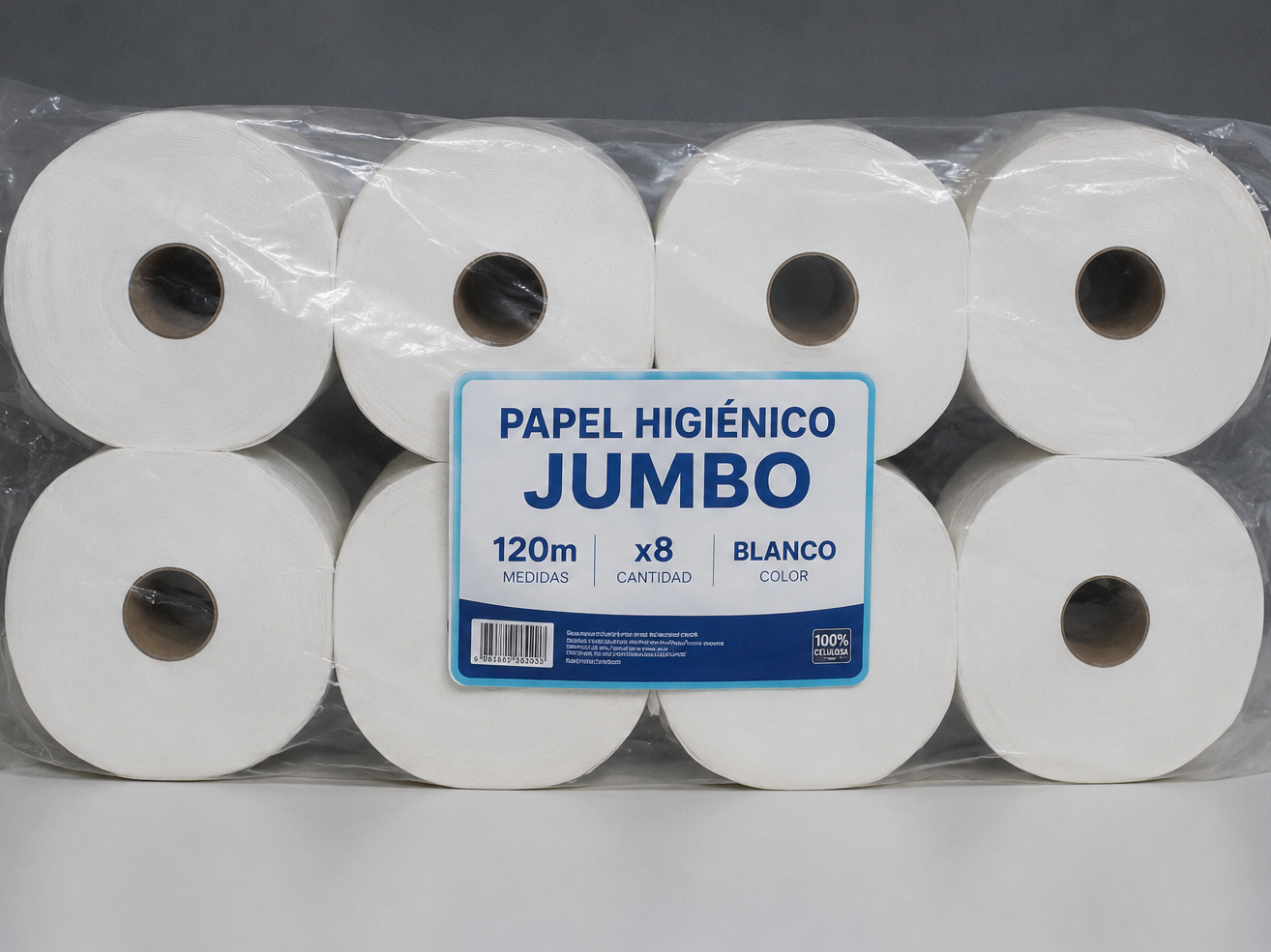 Papel Higiénico de 120m x8uni Blanco