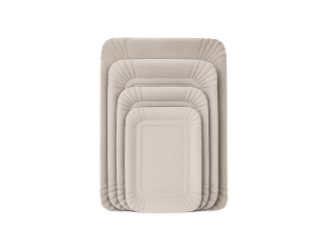 Bandeja Carton Gris Rectangular N°5