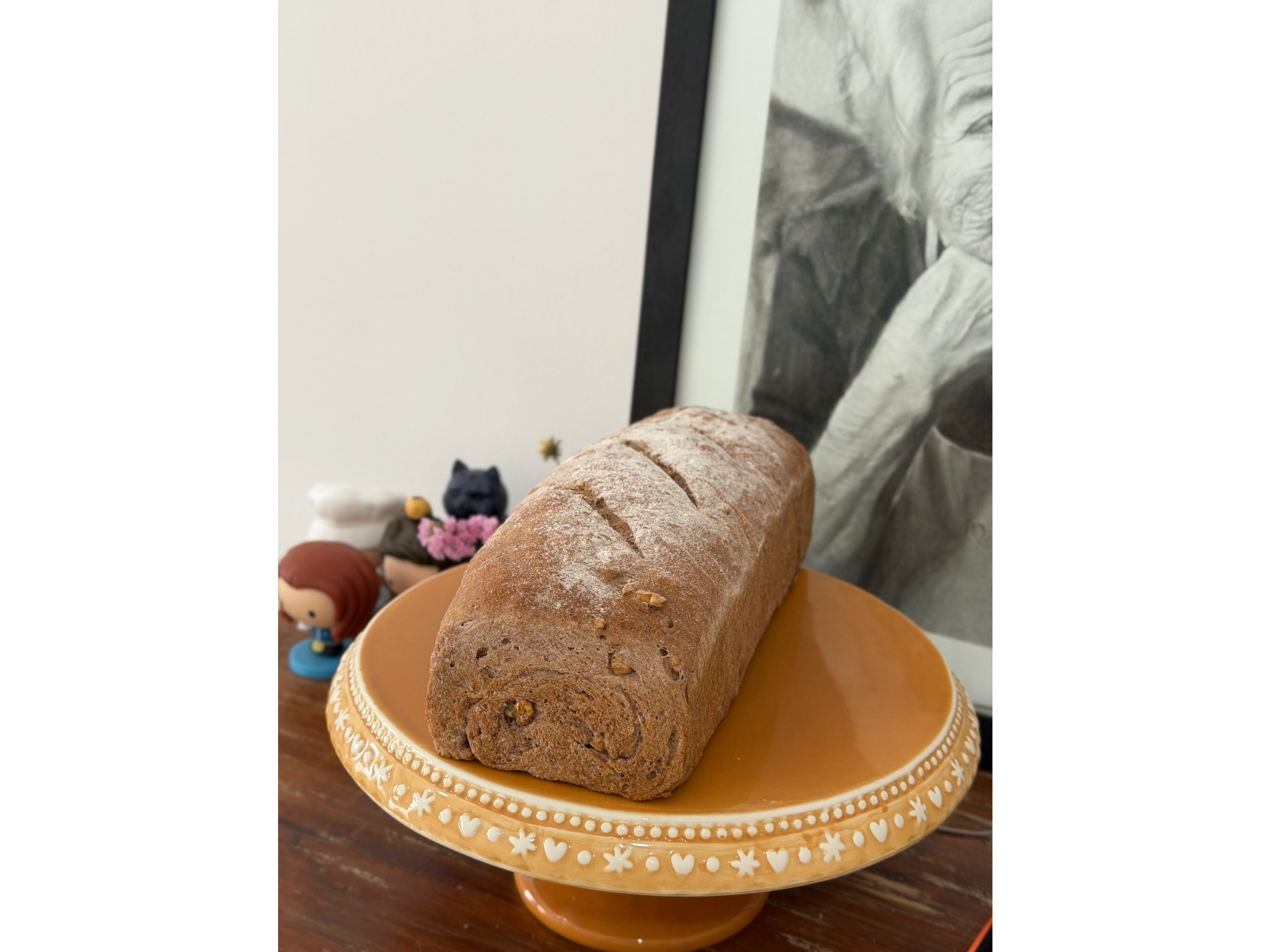 Pan de nuez semi integral