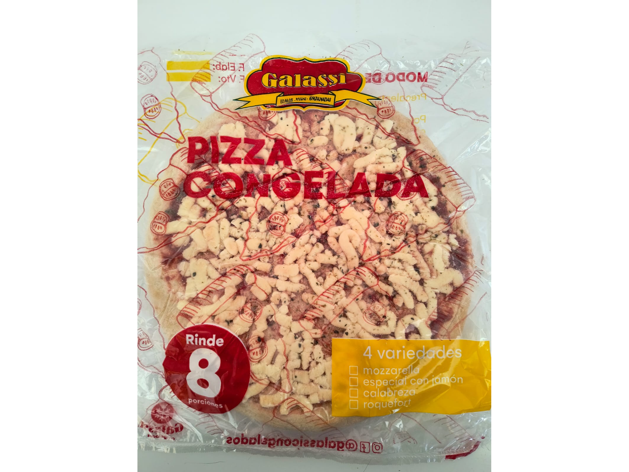 Pizza muzza congelada
