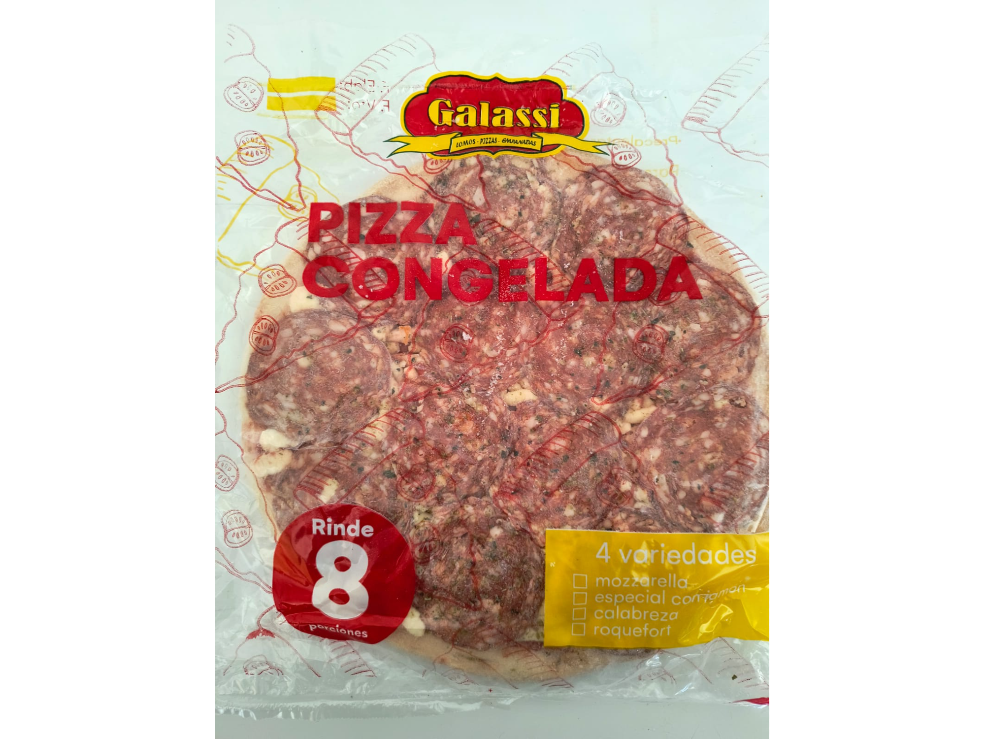 Pizza calabresa congelada