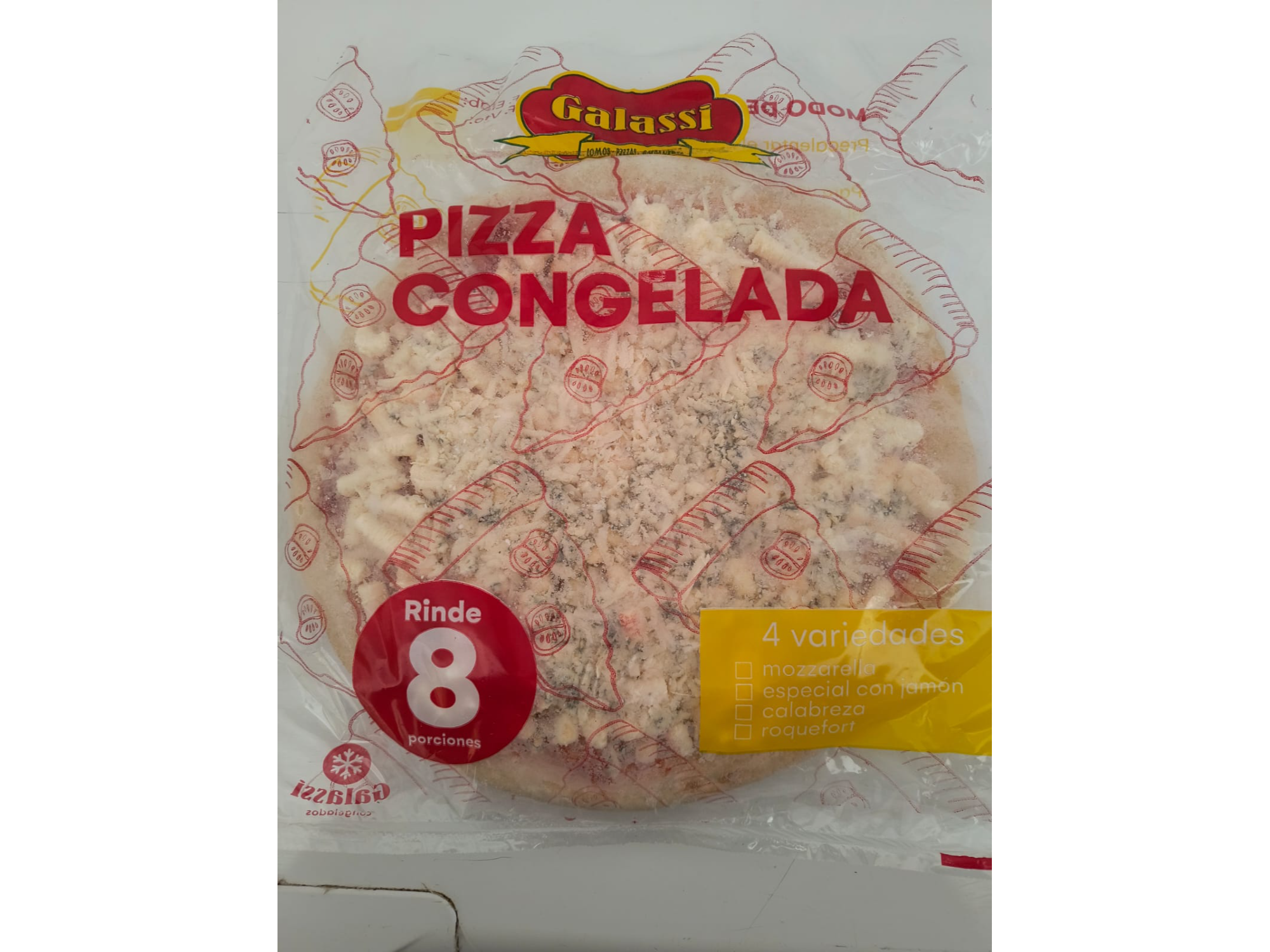 Pizza roquefort congelada