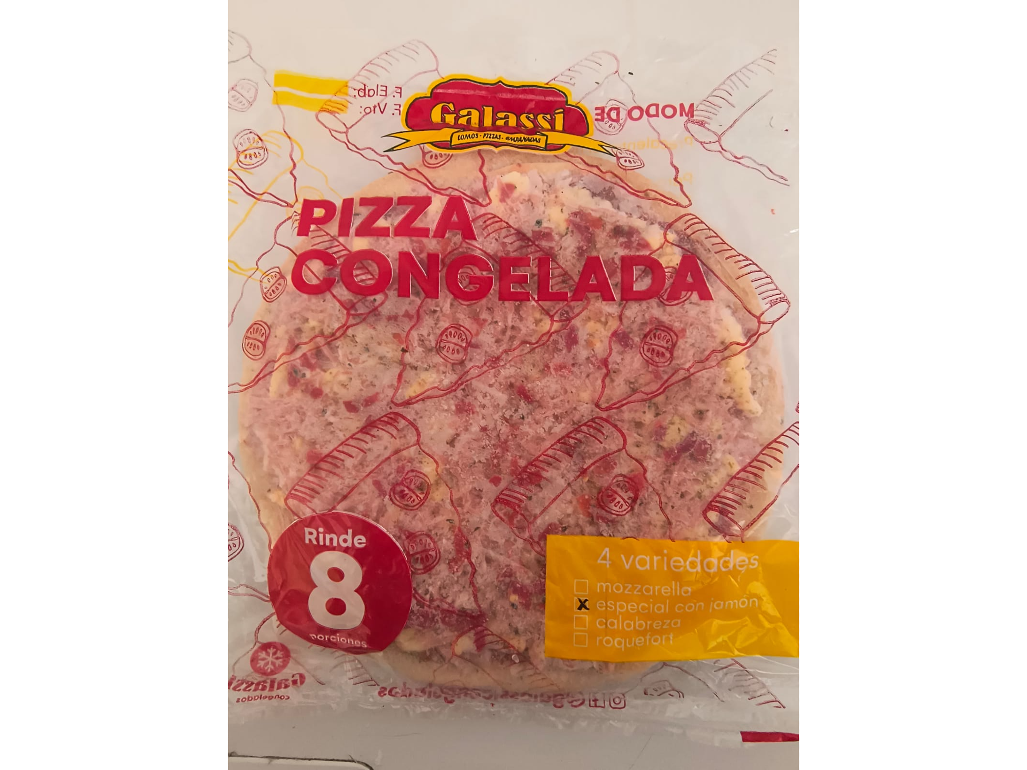 Pizza especial congelada