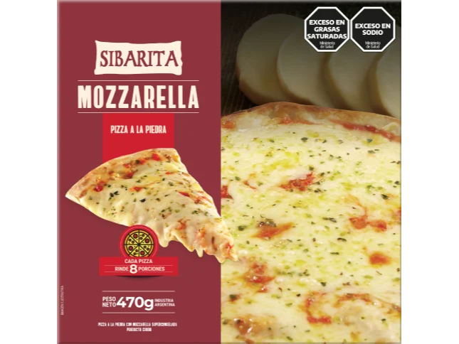 Pizzas Sibarita (Muzza, Muzza y Jamon)