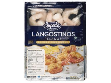 Langostino Pelado Cocido x250g - Superbe