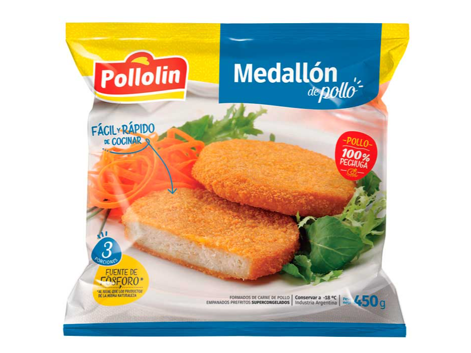 Medallón de Pollo x450g  - Pollolin