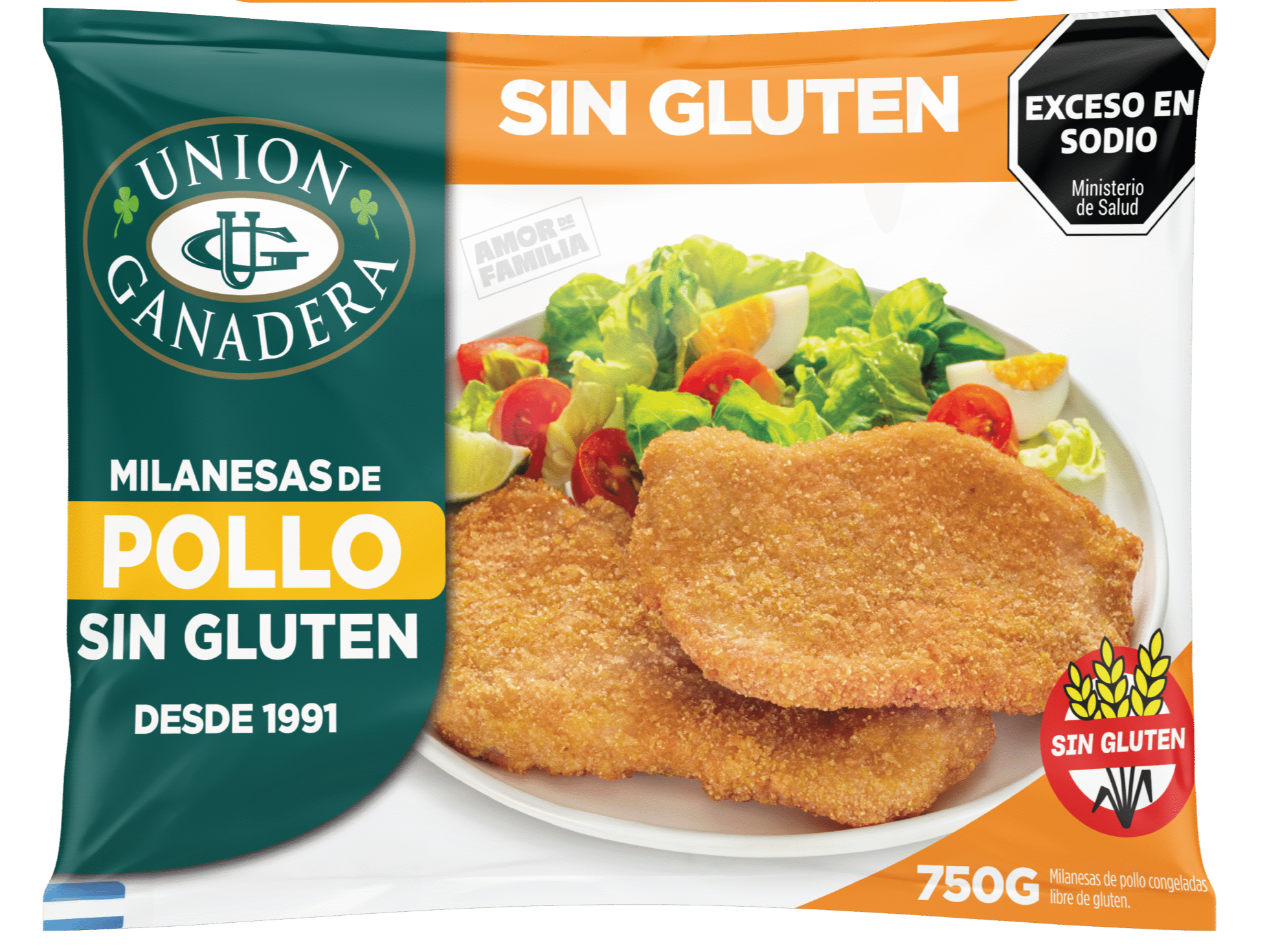 Milanesa de pollo Sin Tacc Union Ganadera (750 Gr.)