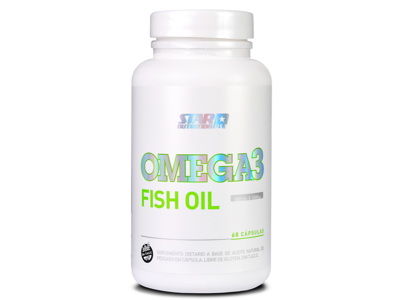OMEGA3 FISH OIL X 60 CAPS. STAR NUTRITION - Made in USA