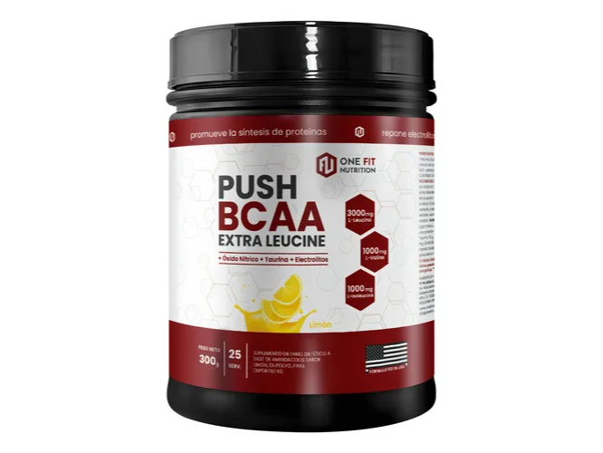 Push Bcaa 300 Grs One Fit (Cada 12 u, 1 Gratis. 13 u Total)