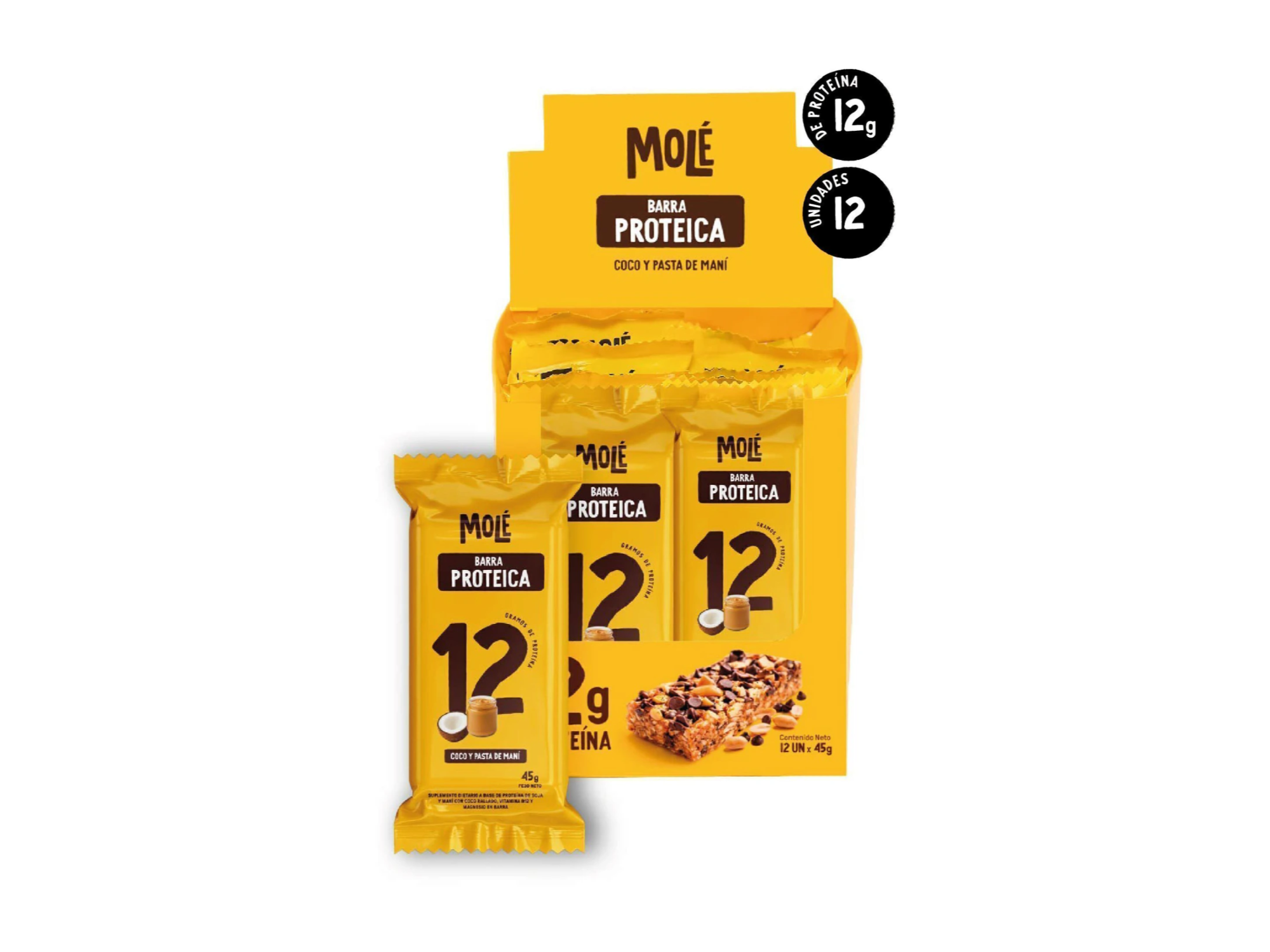 Barritas Proteicas Fuerza Molé X 12 u