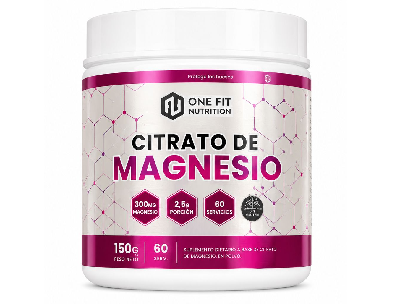 Citrato de Magnesio 150 Grs One Fit (Cada 12 u, 1 Gratis. 13 u total)