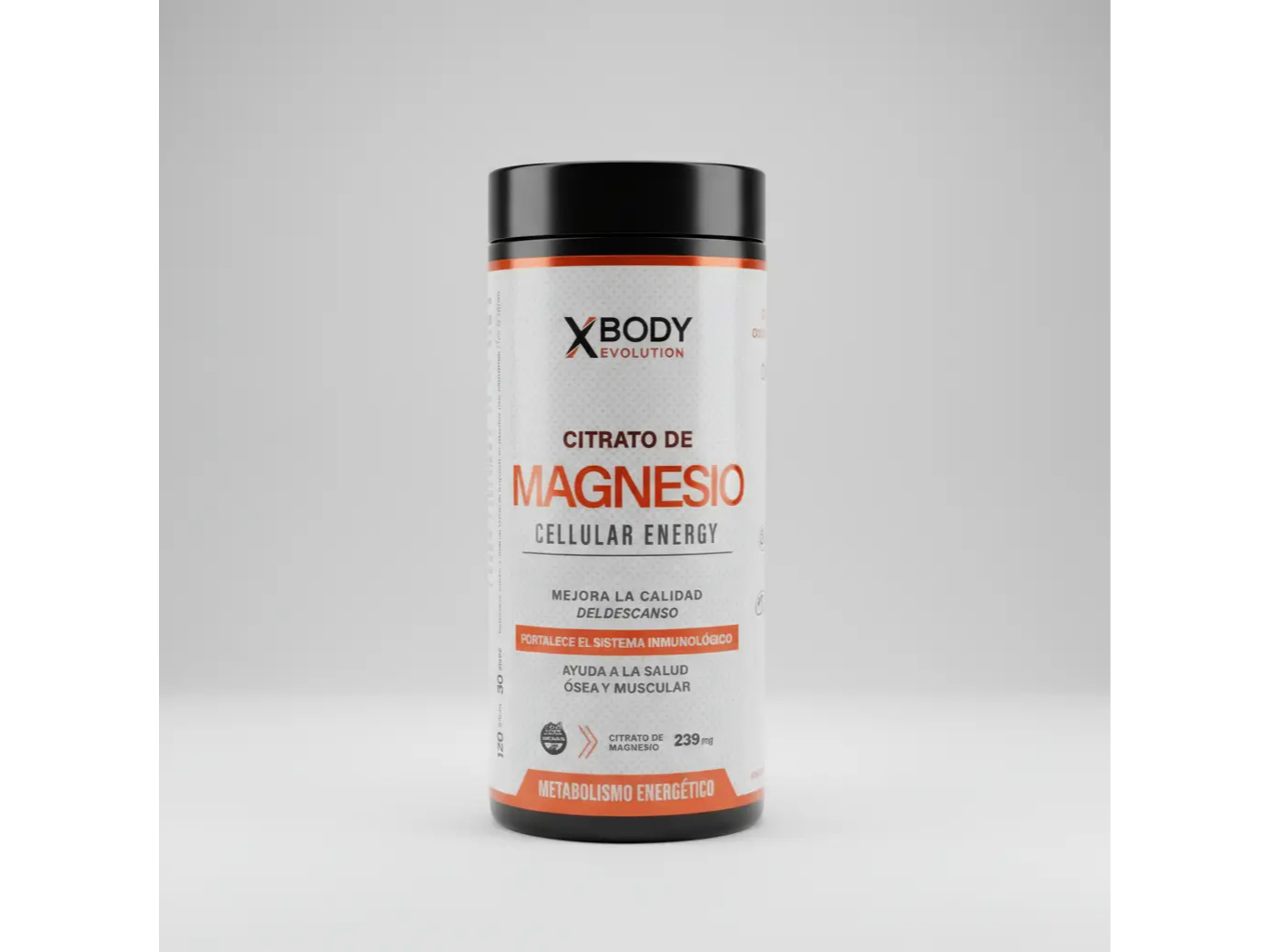 Citrato de magnesio 120 caps  X-Body (Cada 12 u, 1 Gratis. 13 U total)