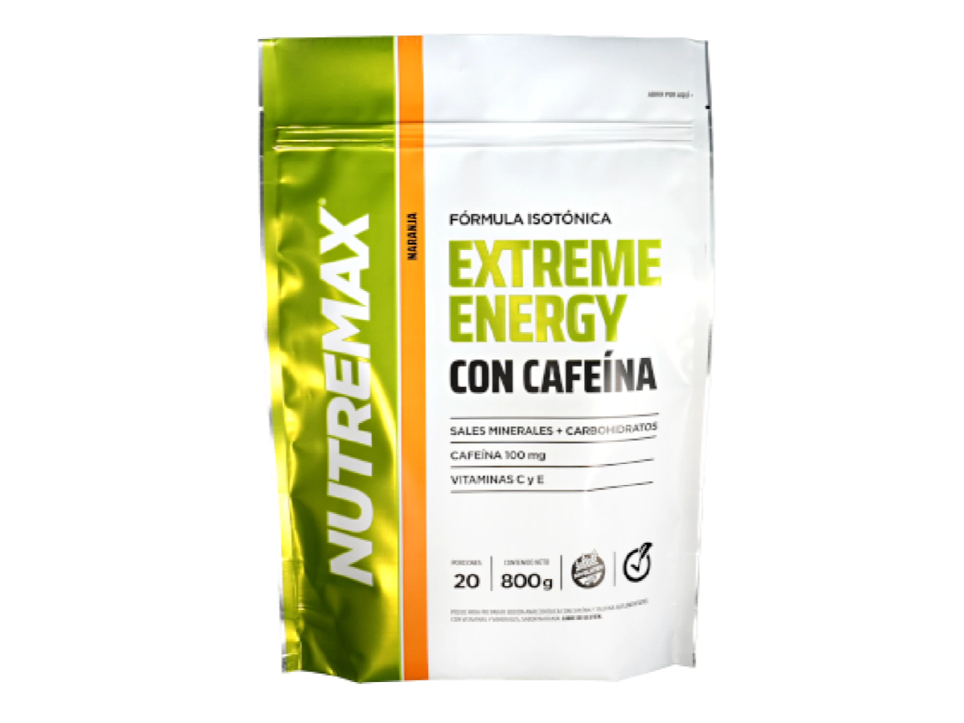 Extreme Energy 800Grs Doypack Nutremax Sabor Naranja