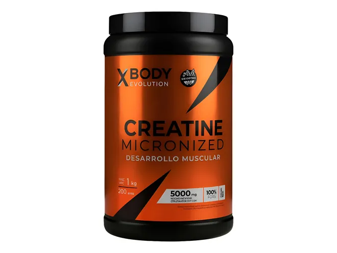Creatina Monohidrato 1 Kg X-Body (Cada 12 u, 1 Gratis. 13 u total)