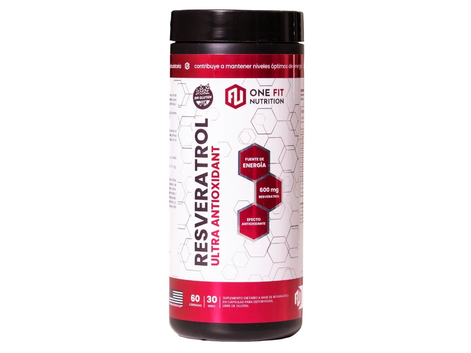 Resveratrol 60 caps One Fit (Cada 12 u, 1 Gratis. 13 U total)