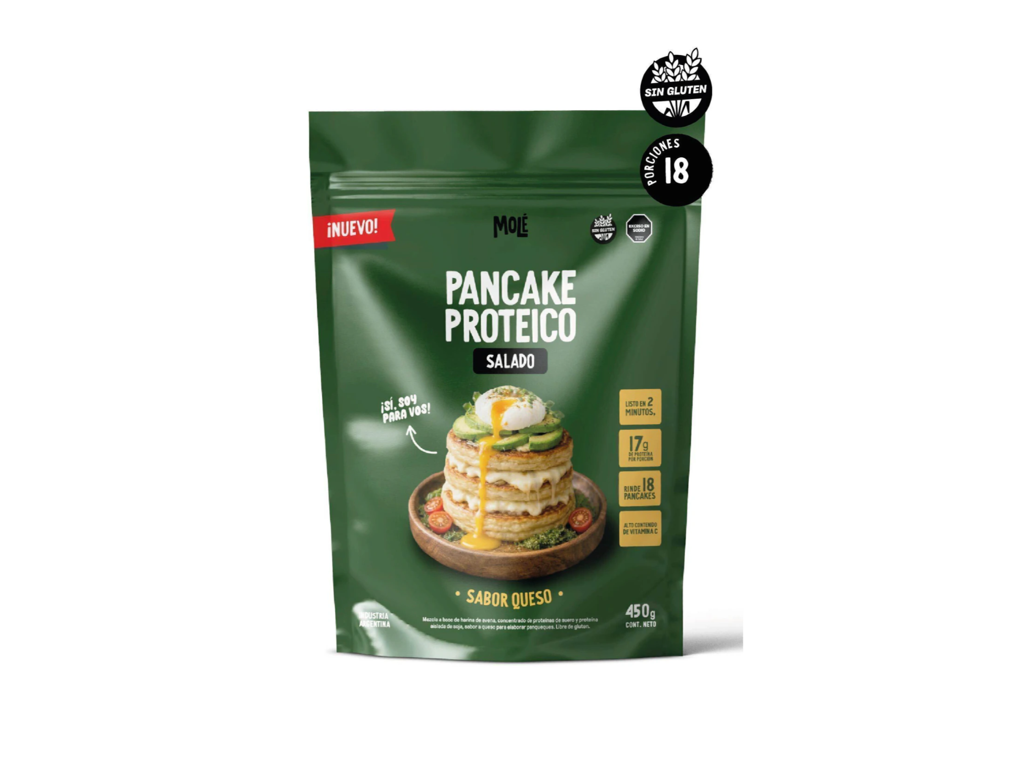 Panqueques Proteicos salados Molé 450 Grs