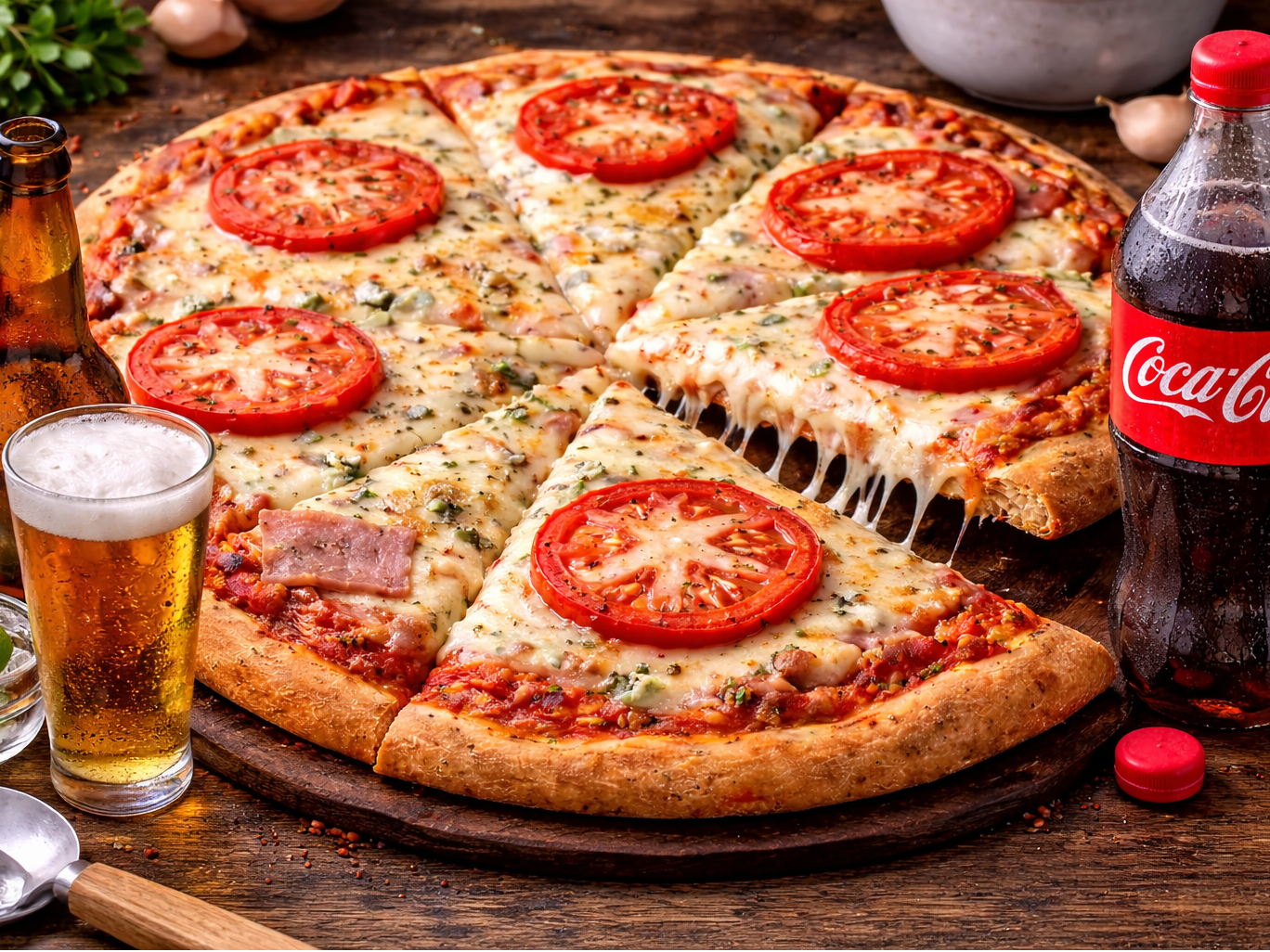 Napolitana con Jamon + Gaseosa o Cerveza a elección