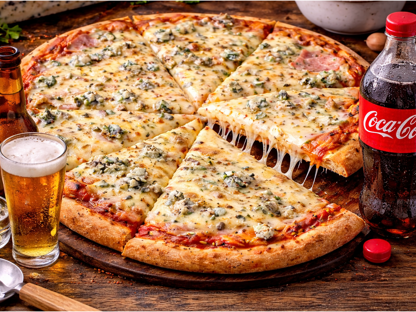 Jamon y Roquefort + Gaseosa o Cerveza