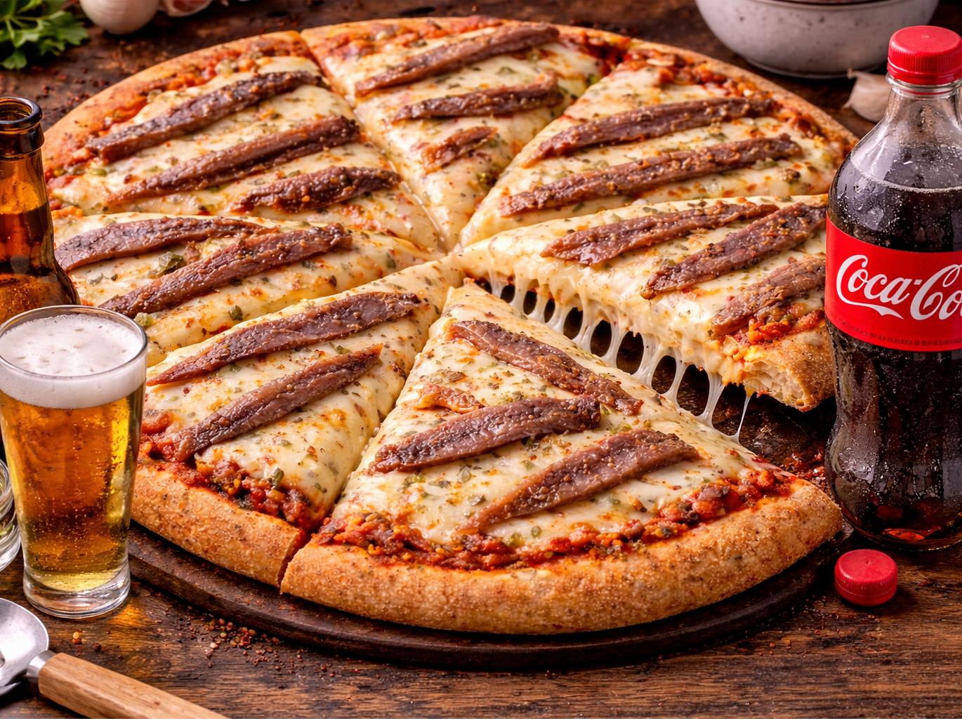 Anchoas + Gaseosa o Cerveza