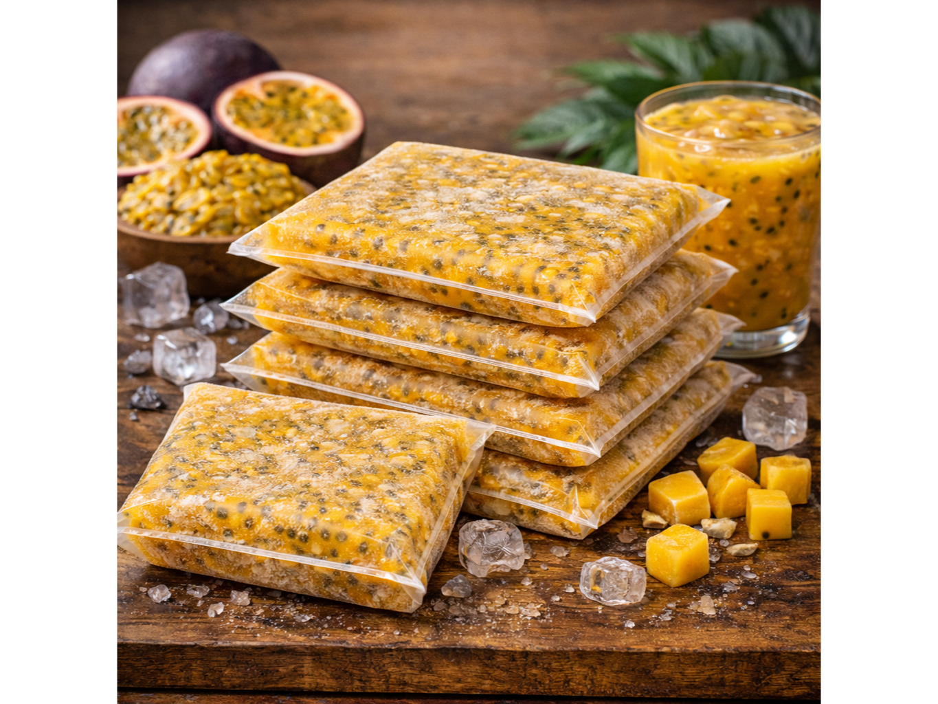 Pulpa de maracuyá con semillas