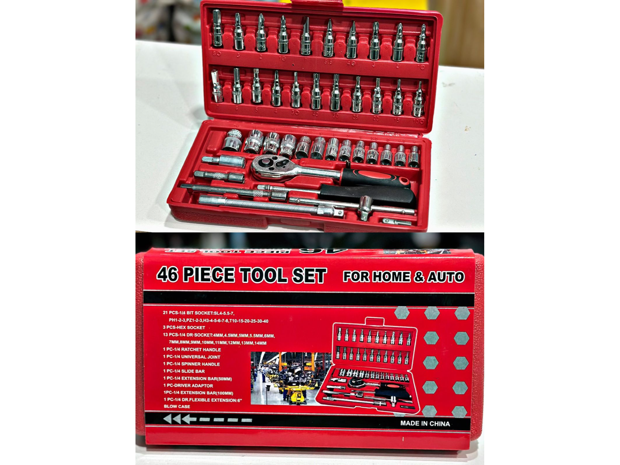 CAJA DE TUBO 46 PIEZAS