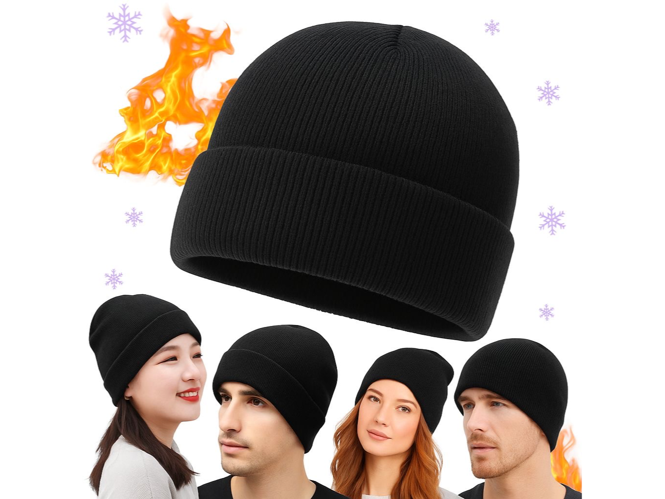 GORRO DE LANA ROCKY NEGRO LISO