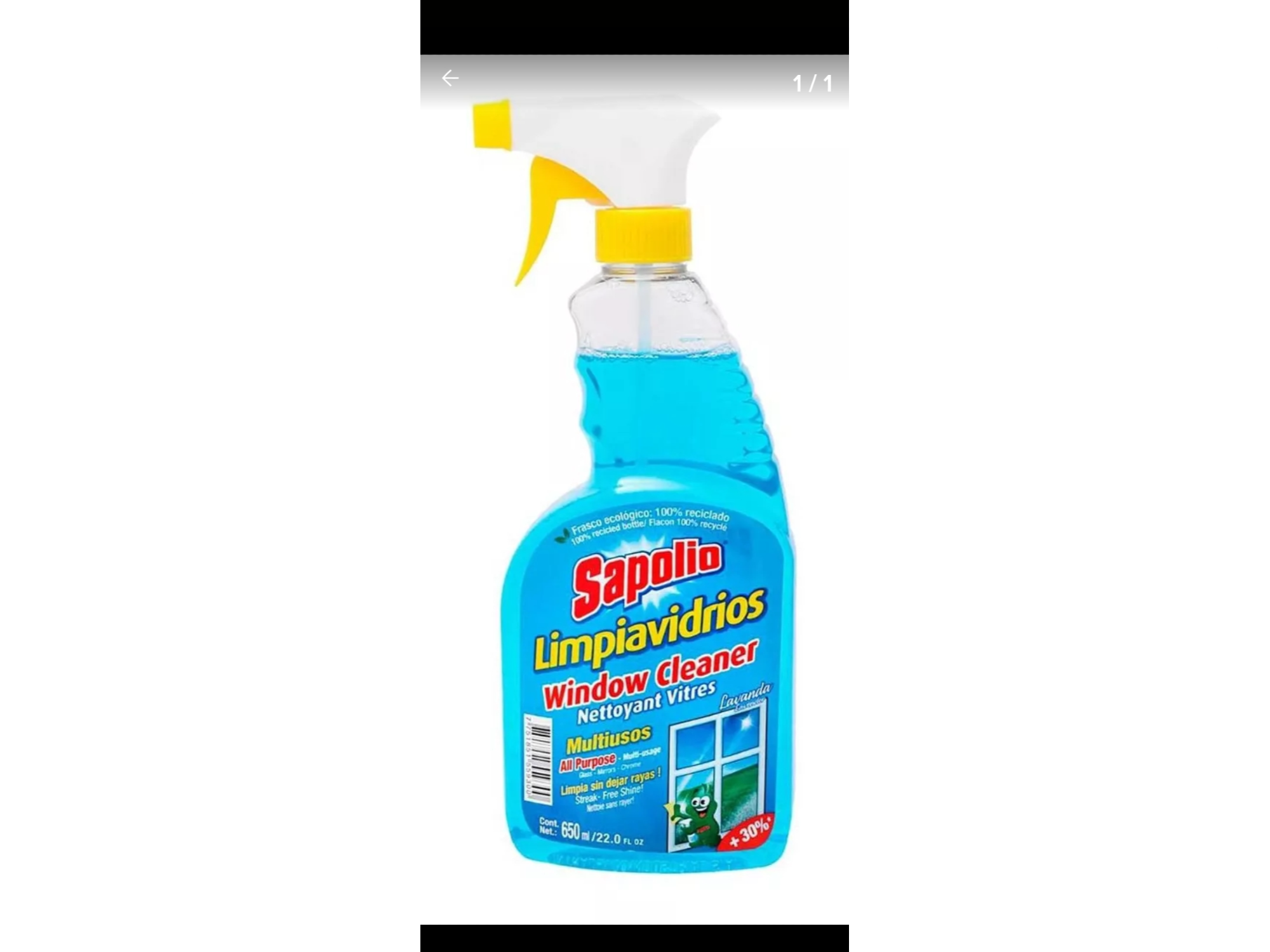 OFERTA. LIMPIAVIDRIOS Y MULTIUSOS SAPOLIO 650ml