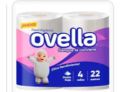 MANGA 40 ROLLOS PAPEL HIGIÉNICO OVELLA 22mts