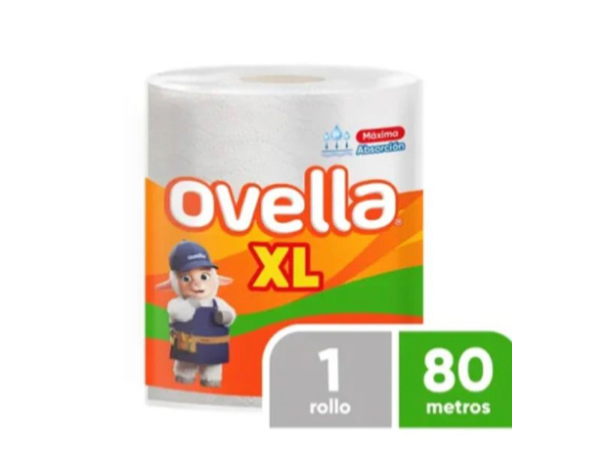 OFERTA. 2 TOALLAS DE PAPEL OVELLA 80 mts c/u, DOBLE HOJA