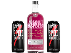 01 Absolut Raspberri 700 ML + 02 Speed XL