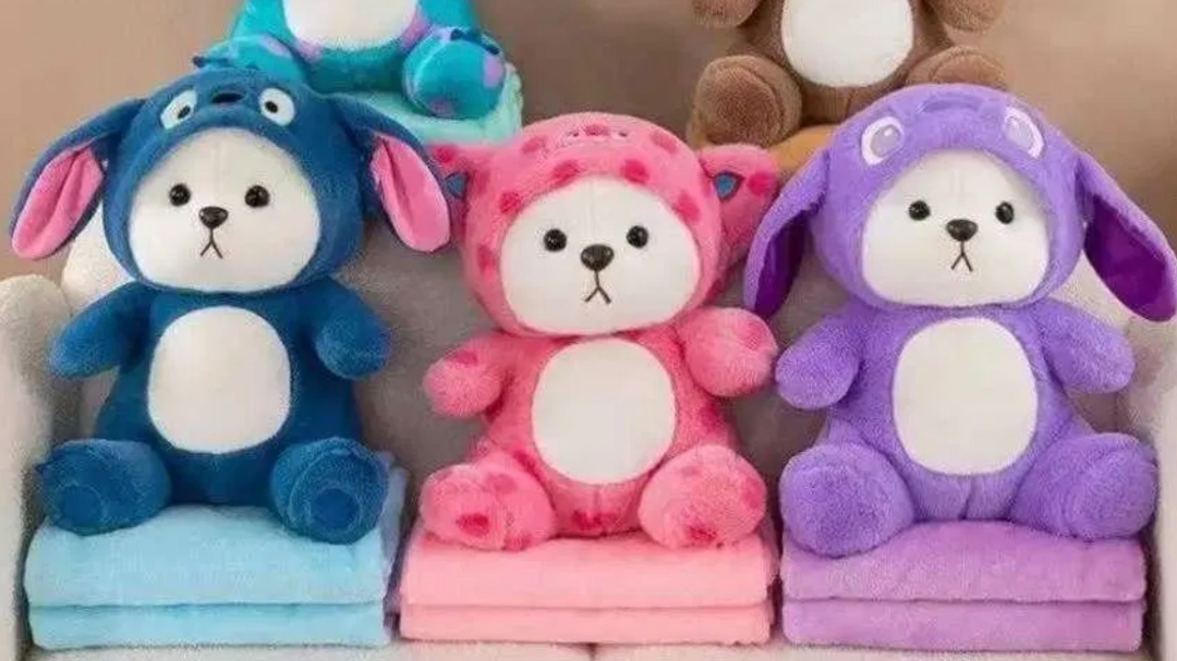 Peluches con manta