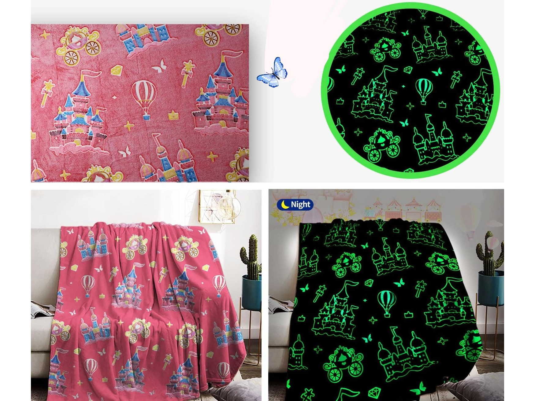 Manta luminosa de castillo