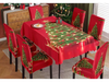 Juego de 9 piezas: 8 cubresillas + 1 mantel árbol de navidad