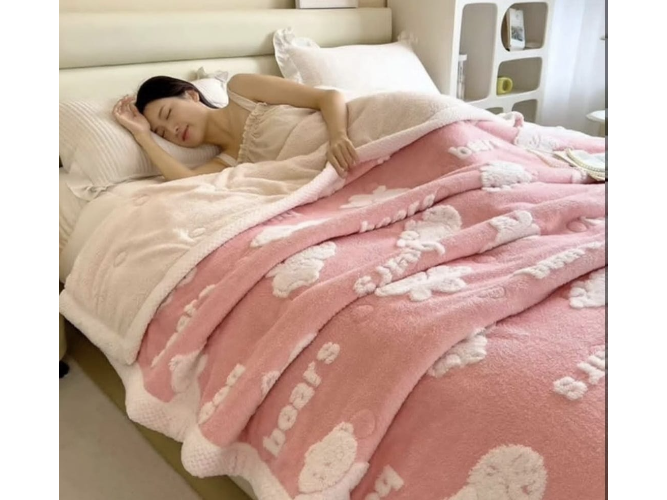 Manta Corderito con relieve