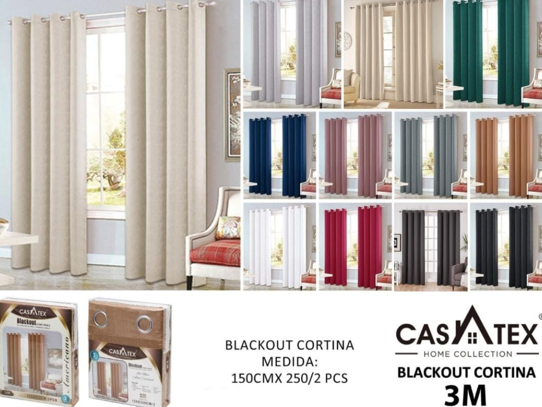 Cortina blackout con relieve