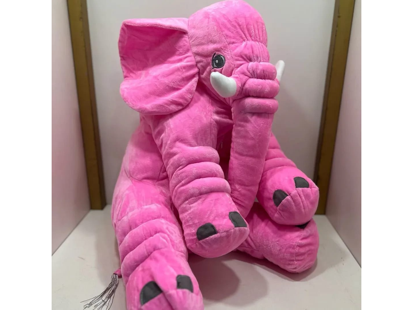 Peluches con manta elefante rosa