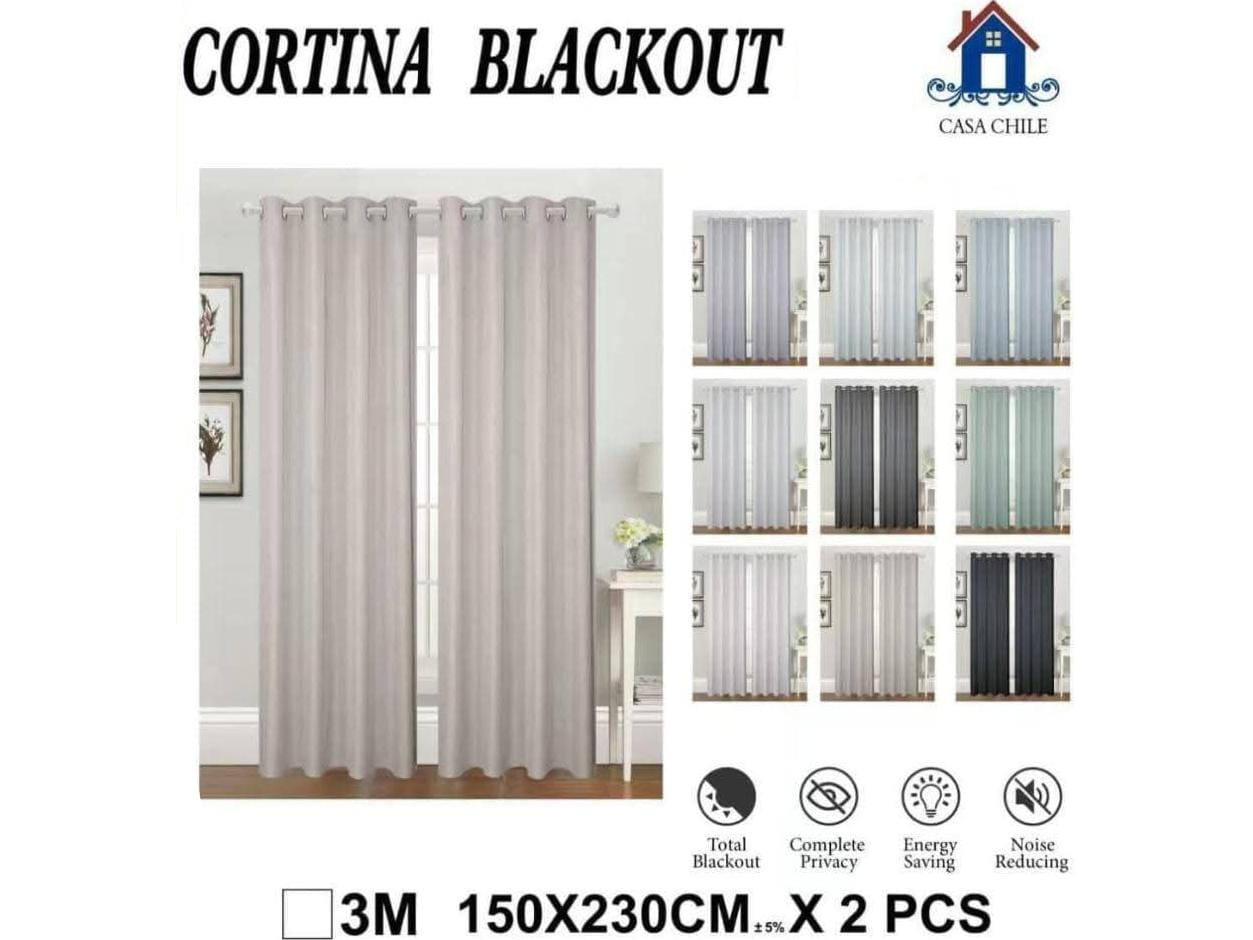 Cortina blackout de simil lino