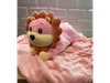 Peluches con manta león rosa
