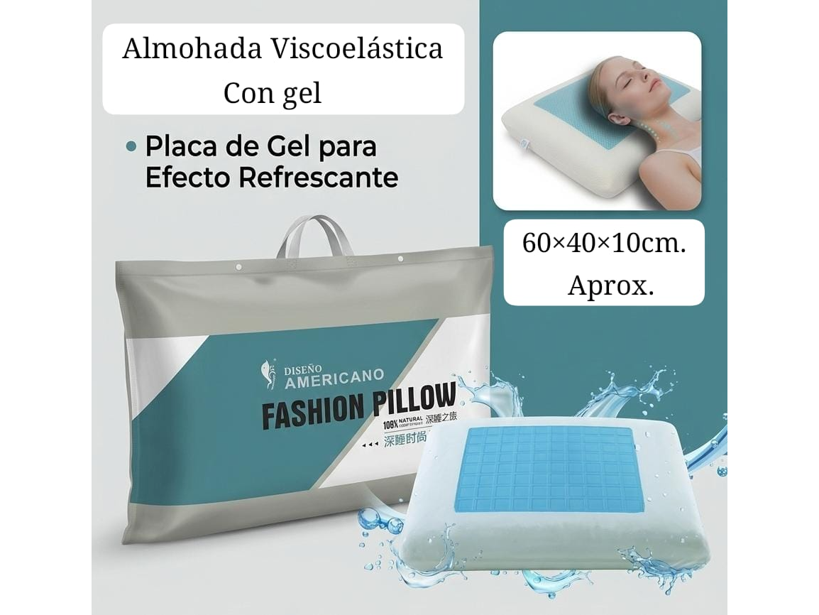 Almohada Viscoelástica Con gel Recta