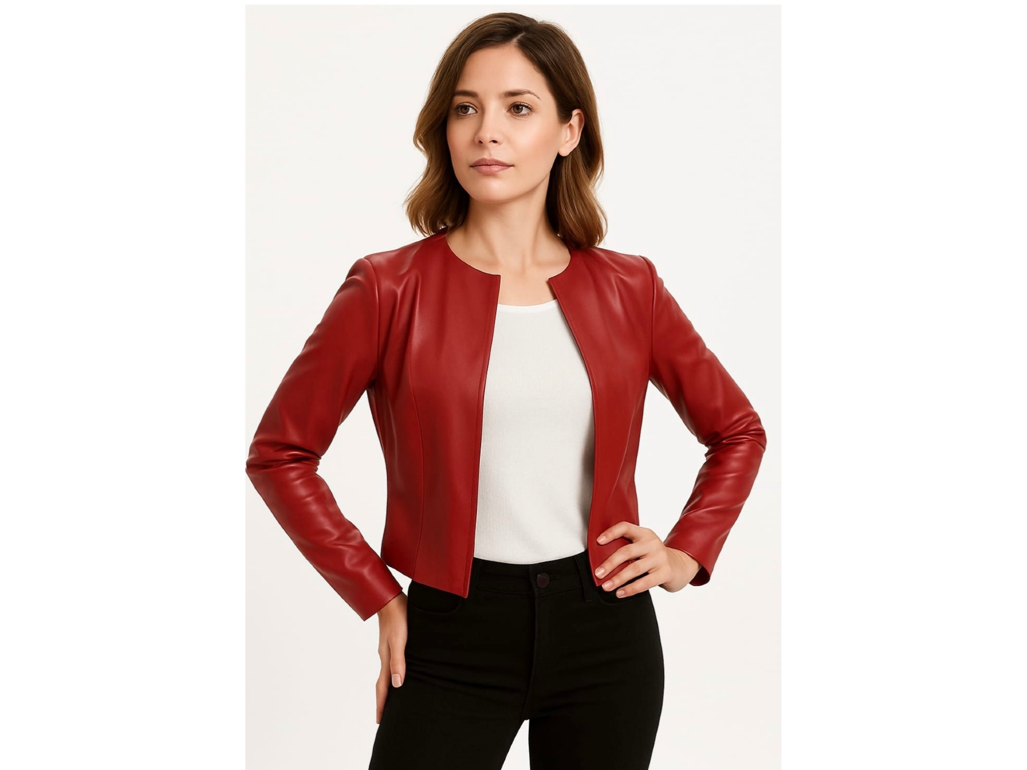 Chaqueta Ecocuero sin volado