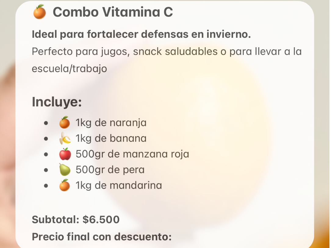 🍊 Combo Vitamina C