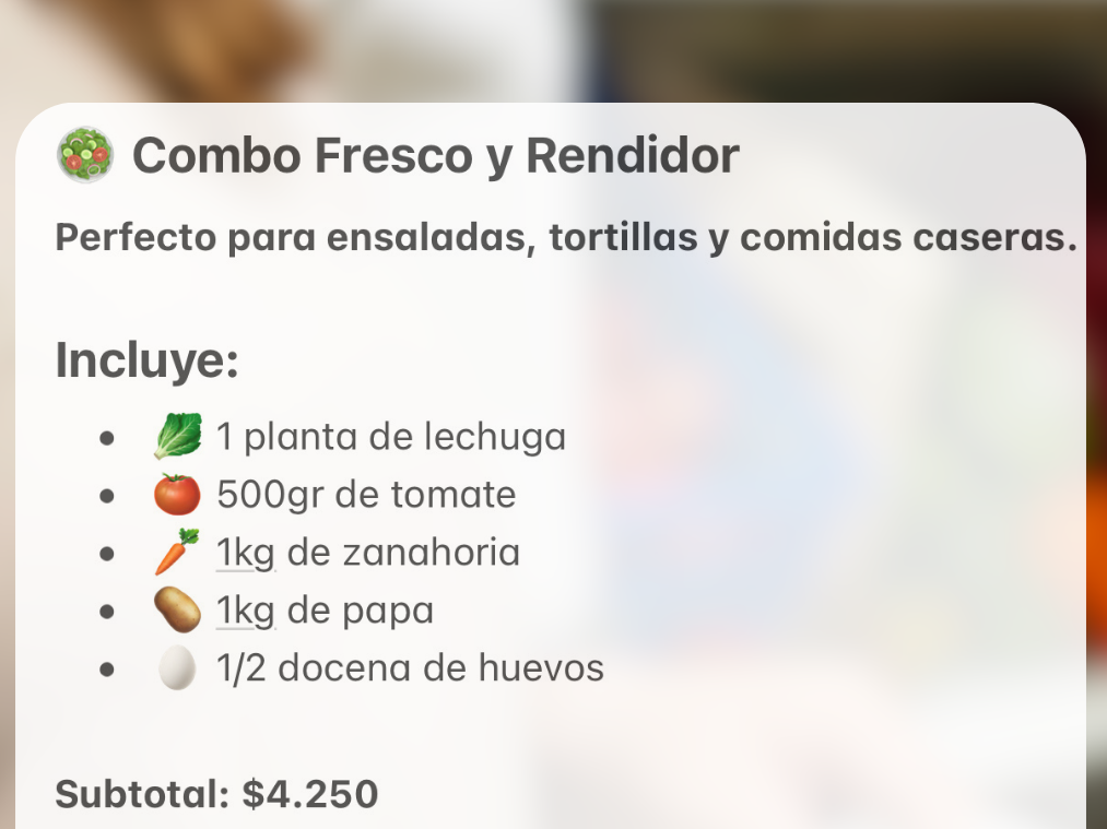 🥗 Combo Fresco y Rendidor
