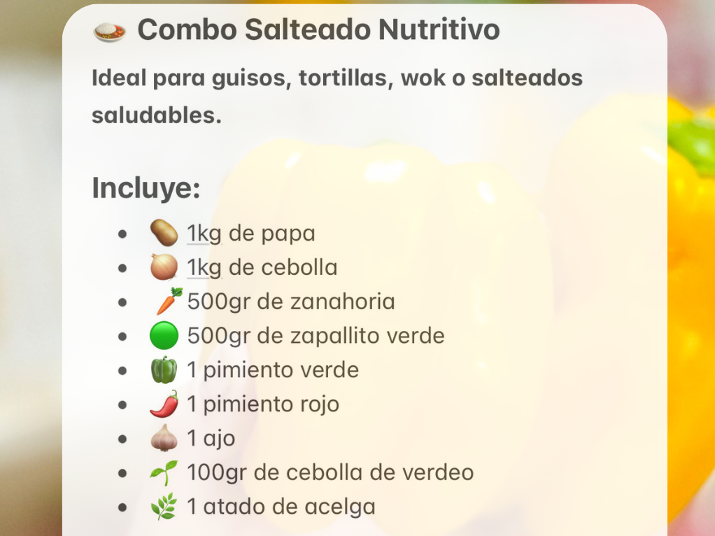 🍛Combo Salteado Nutritivo
